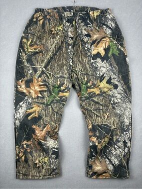 VTG Natural Habitat Quilted Hunting Pants 2XL- Camouflage Leaf Print Gorpcore